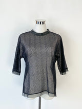 Christopher Esber Sheer Black Lace T-Shirt - AU10