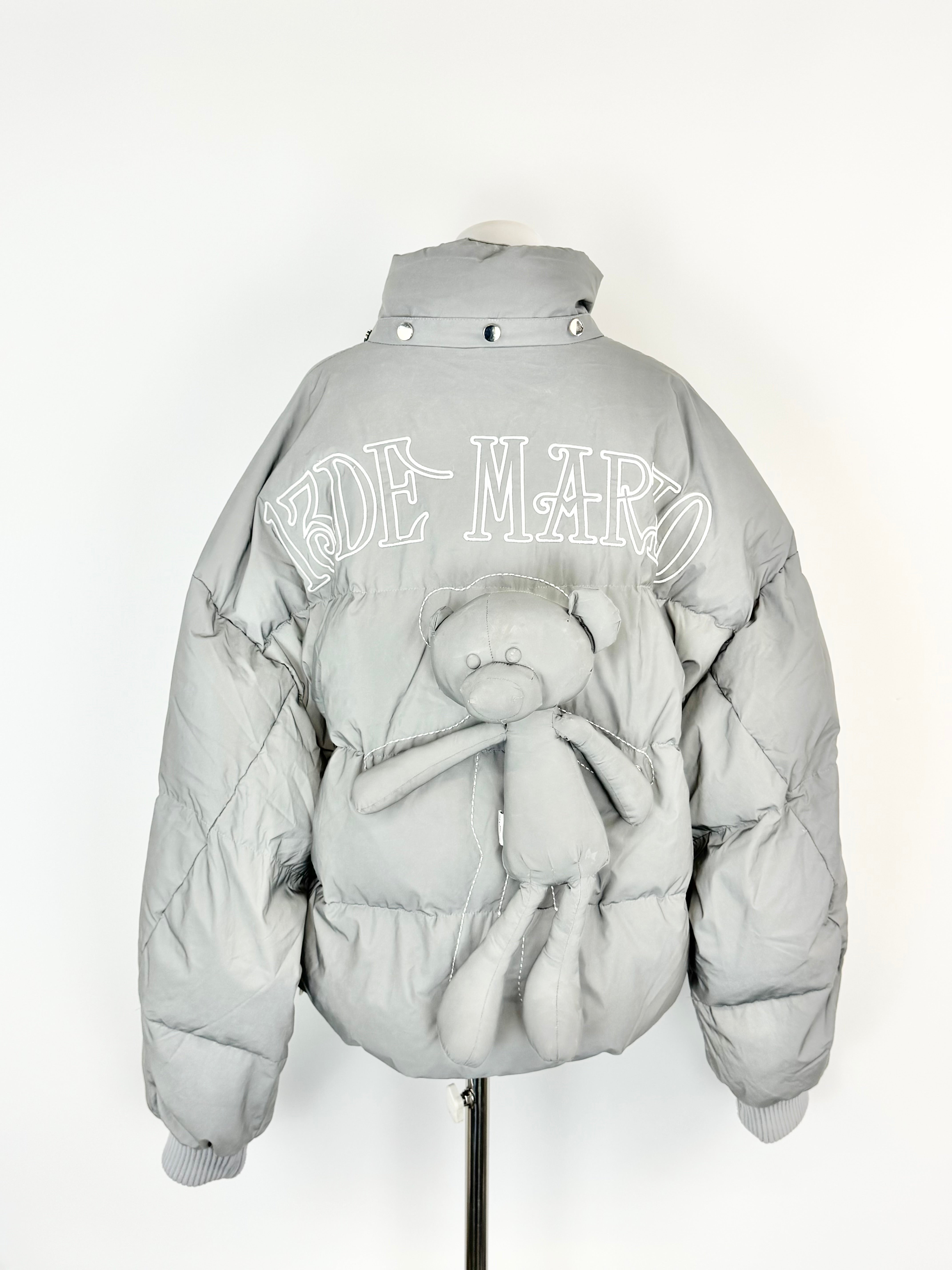 13DE MARZO Silver Reflective Puffer Jacket - AU10