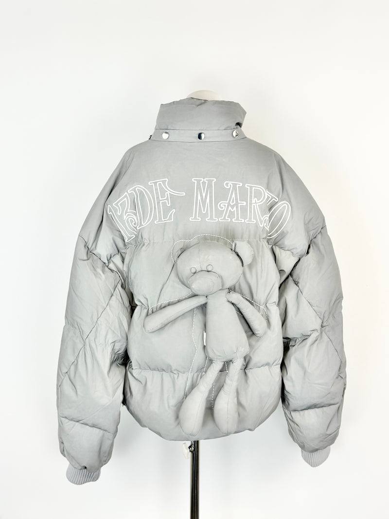 13DE MARZO Silver Reflective Puffer Jacket - AU10