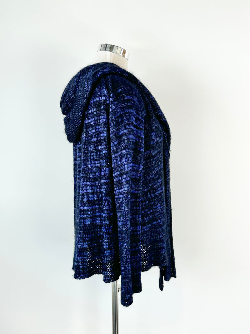 Giorgio Armani Blue & Black Knitted Cardigan - AU14