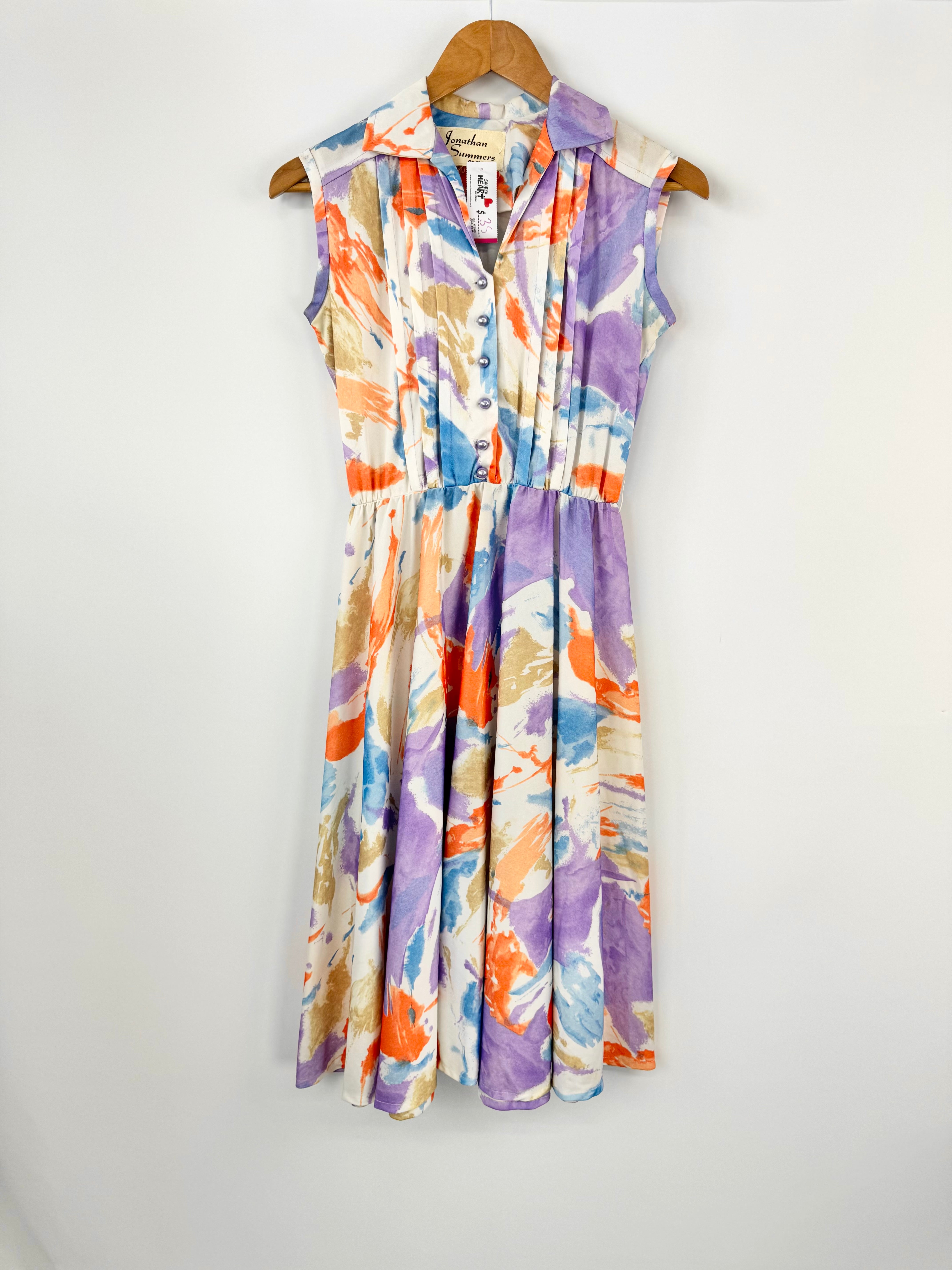 Jonathan Summers Vintage Sleeveless Patterned Dress - AU10