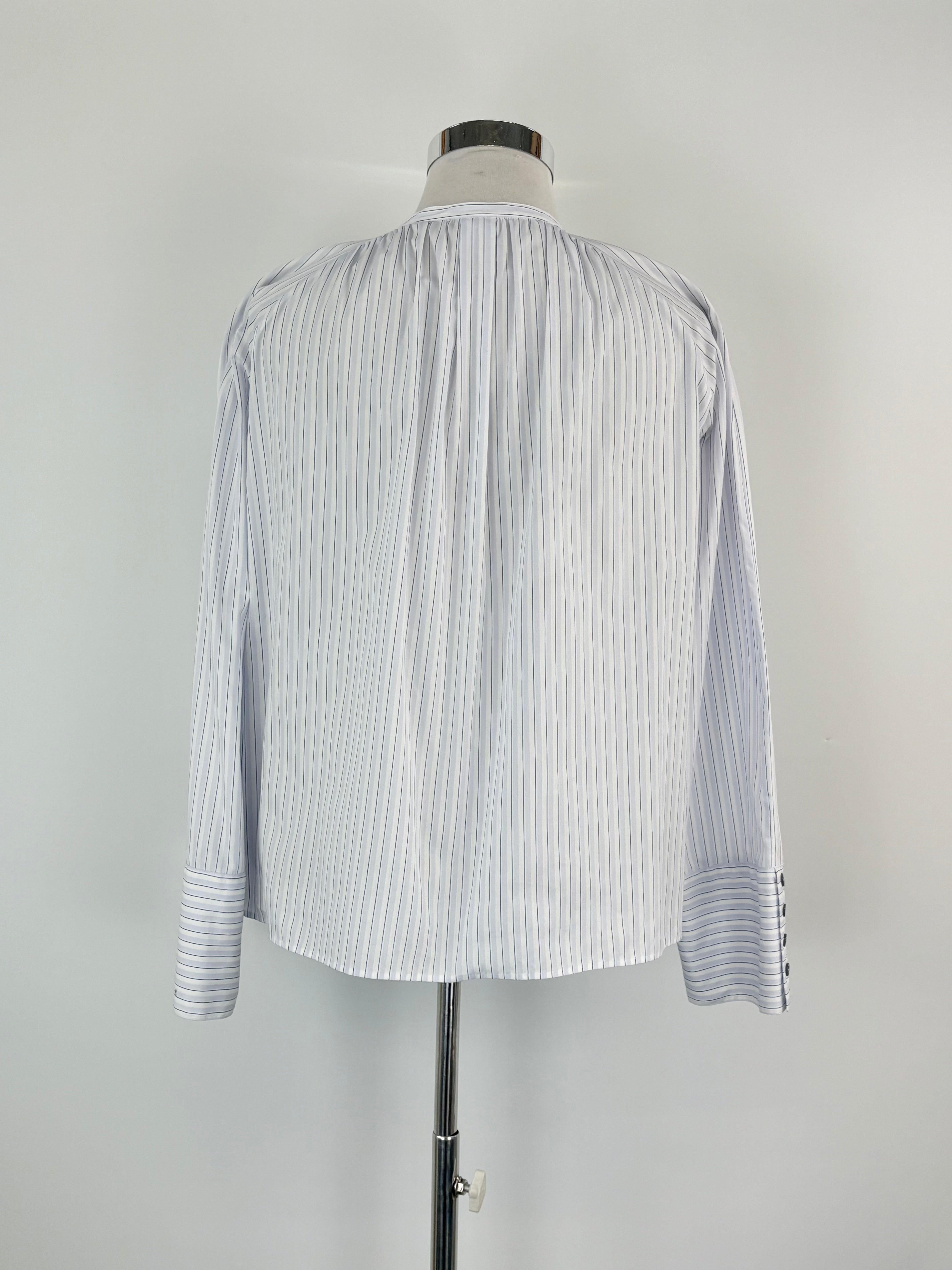 Bogner Blue & White Striped Cotton Blouse - AU12/14