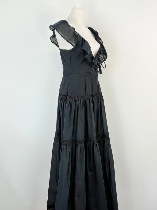 Suboo Black Layered Maxi Dress - AU8