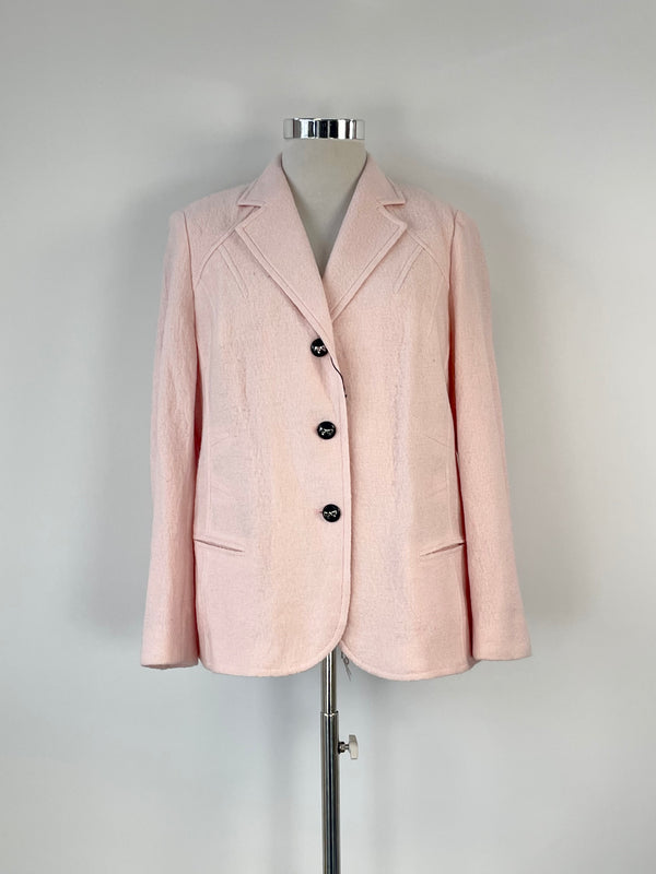 Eugen Klein Pastel Pink Merino-Blend Blazer - AU18/20