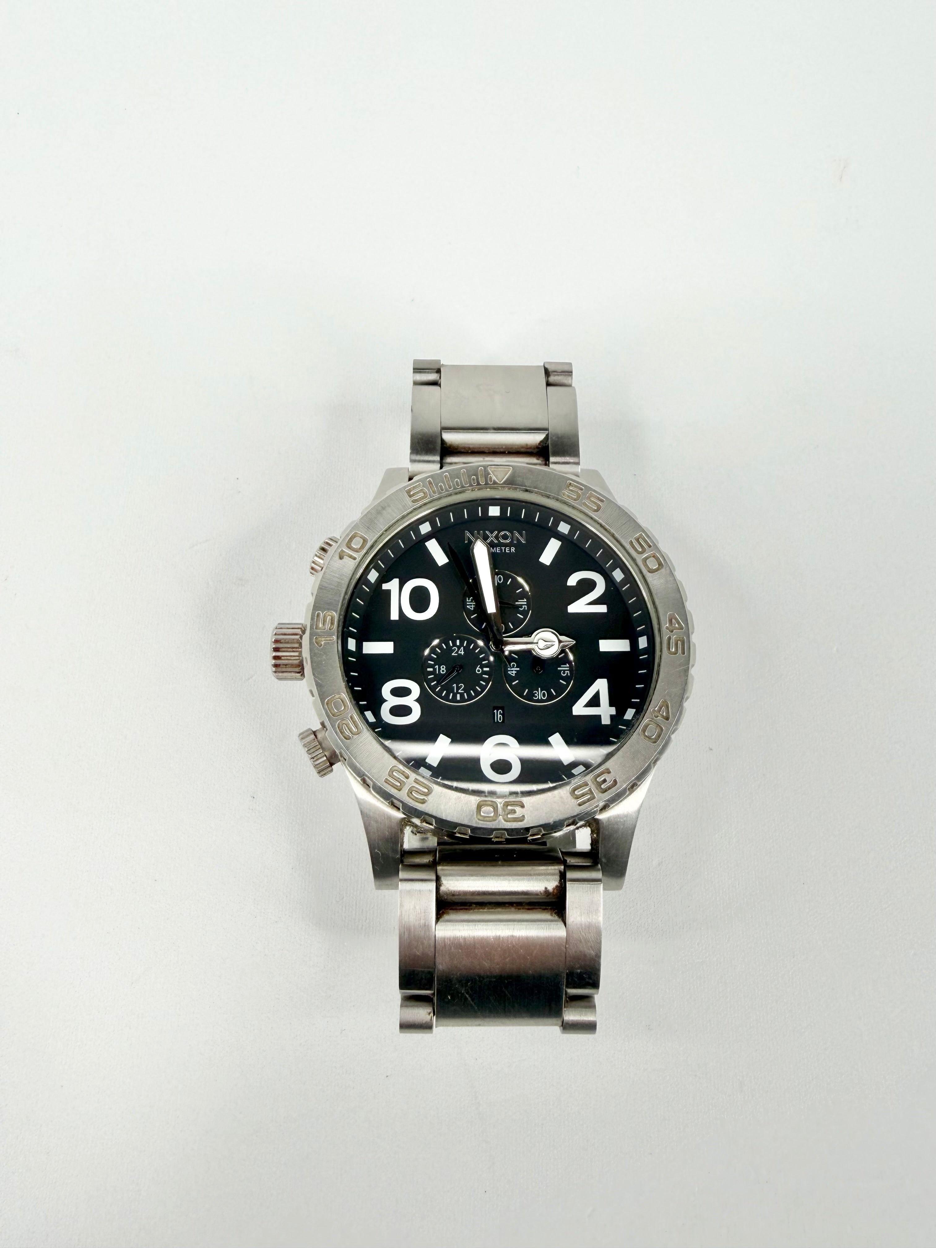 Nixon 51-30 Large Sliver Chrono Watch