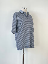Nike Airliner Vintage 90s Checkered Polo - L