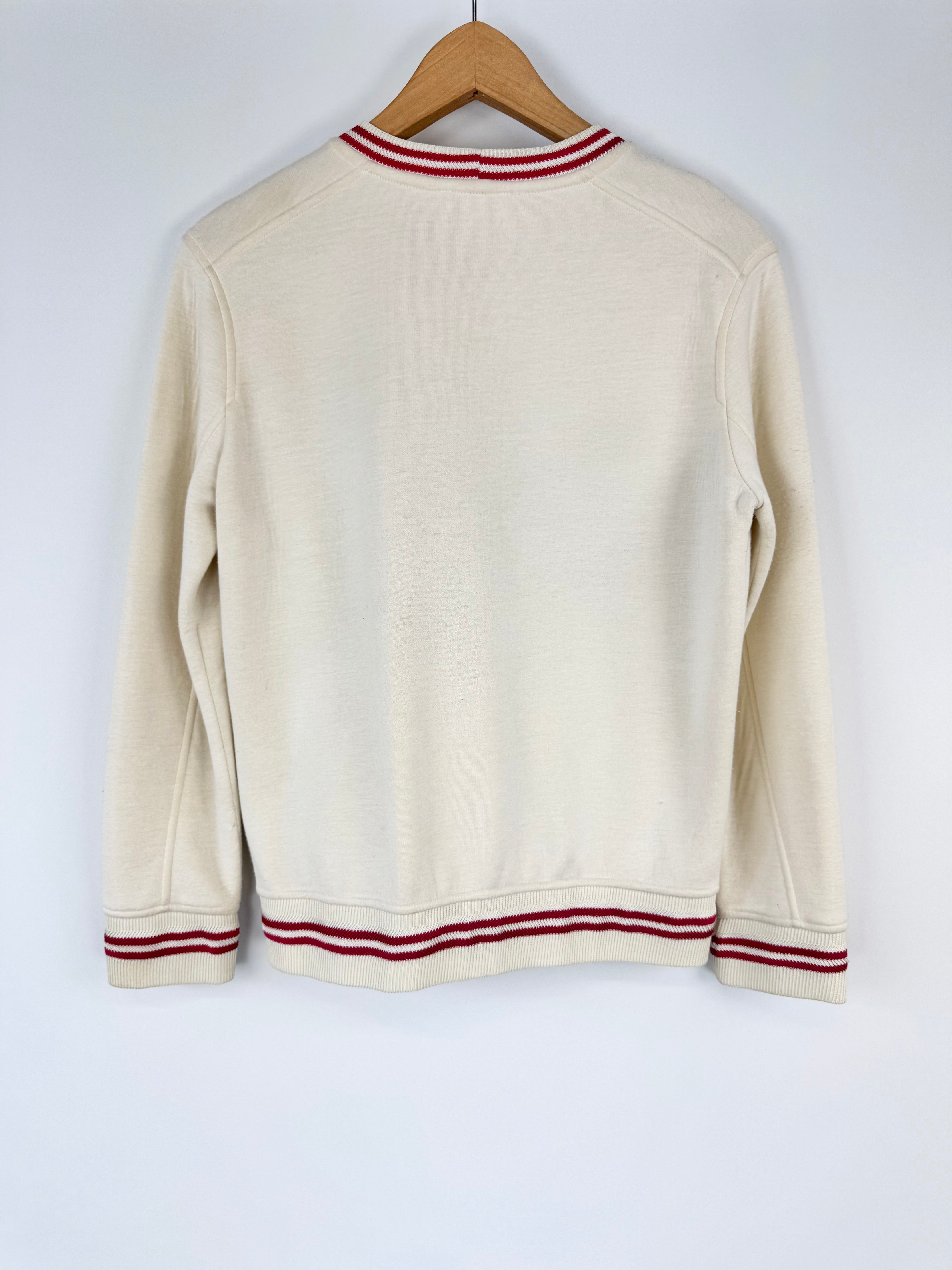 Maje Cream 'Butterfly 7' Embroidered Sweater - AU8/10