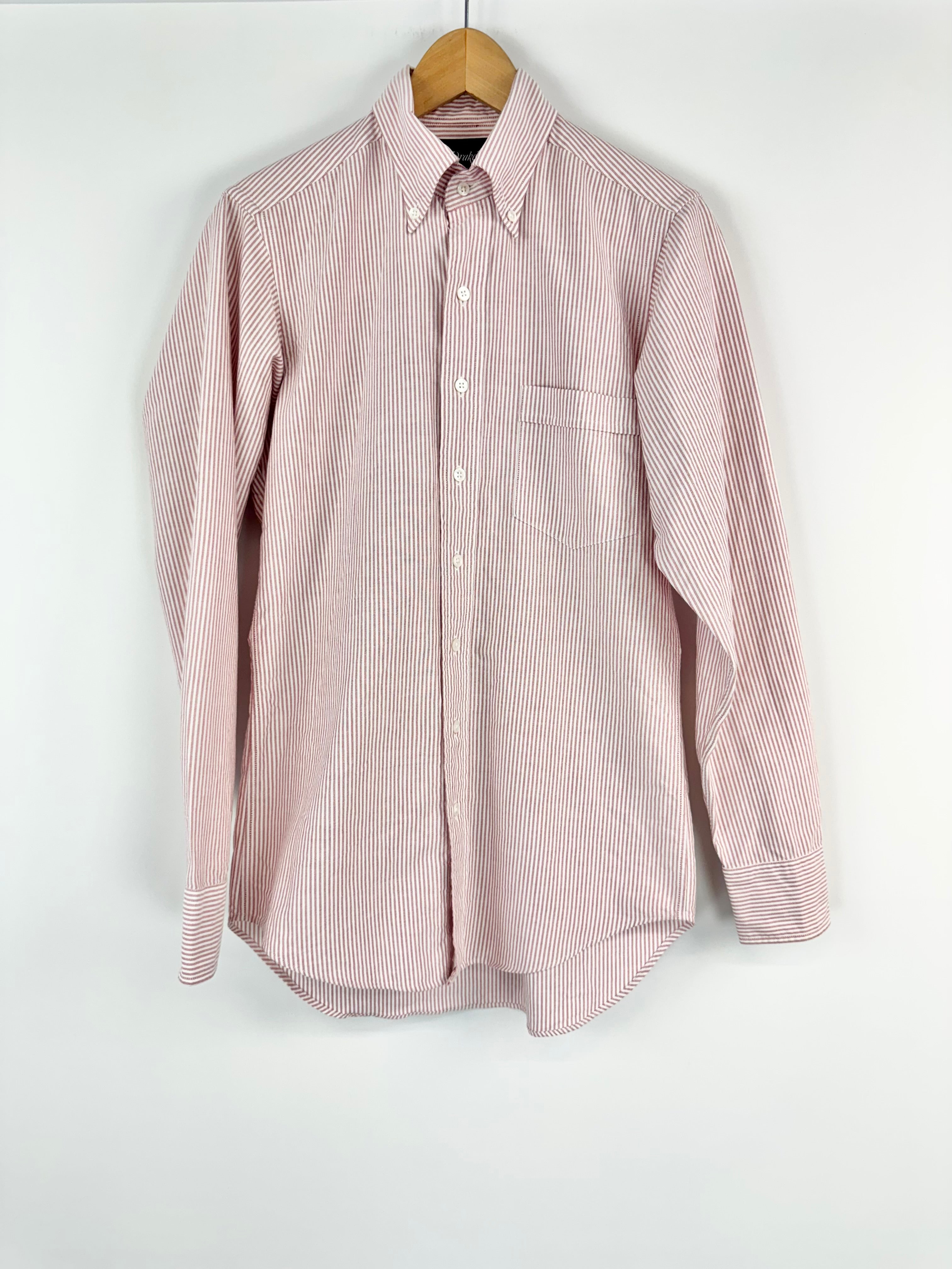 Drake's Red and White Striped Shirt - 15/28