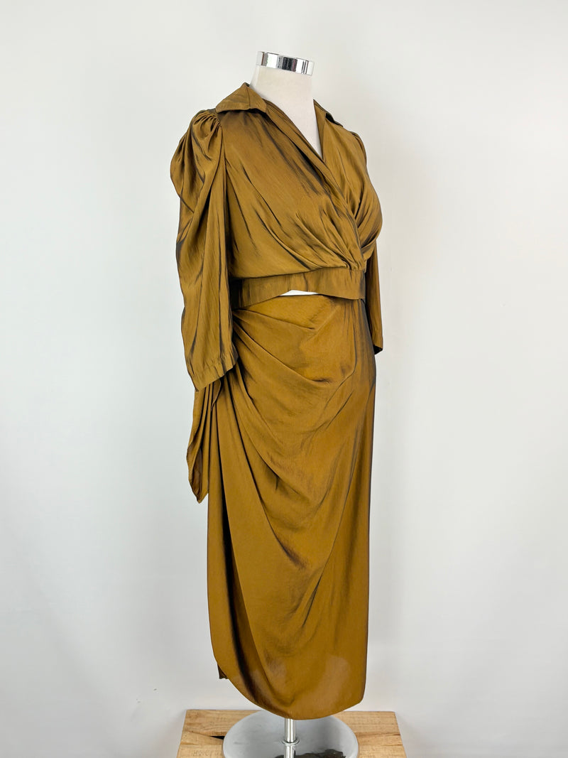 Double 5 Four Bronze Crop Top & Skirt Set - AU12/14
