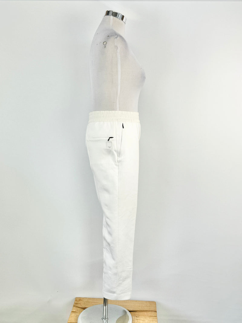 Emporio Armani White Padded Tracksuit Pants - M