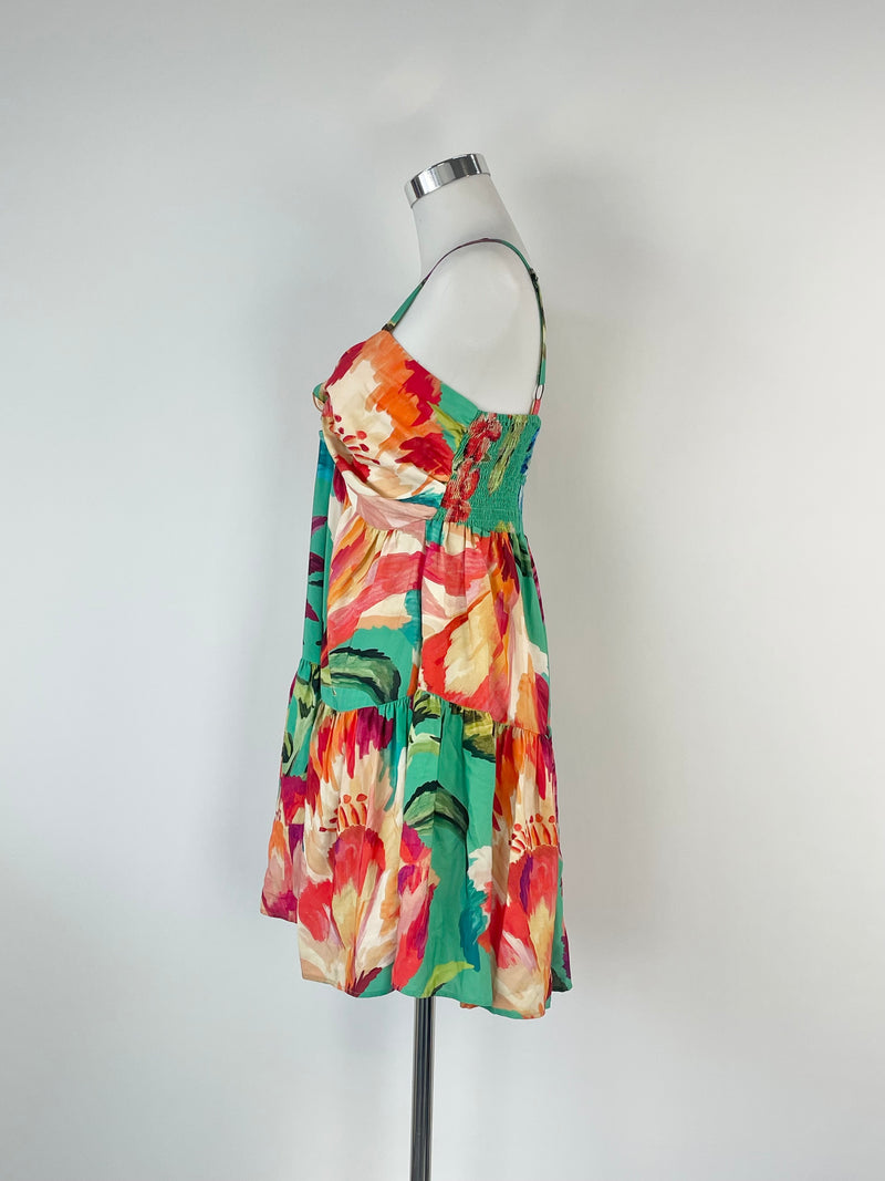 Farm Rio Floral Strap Mini Dress - AU8/10