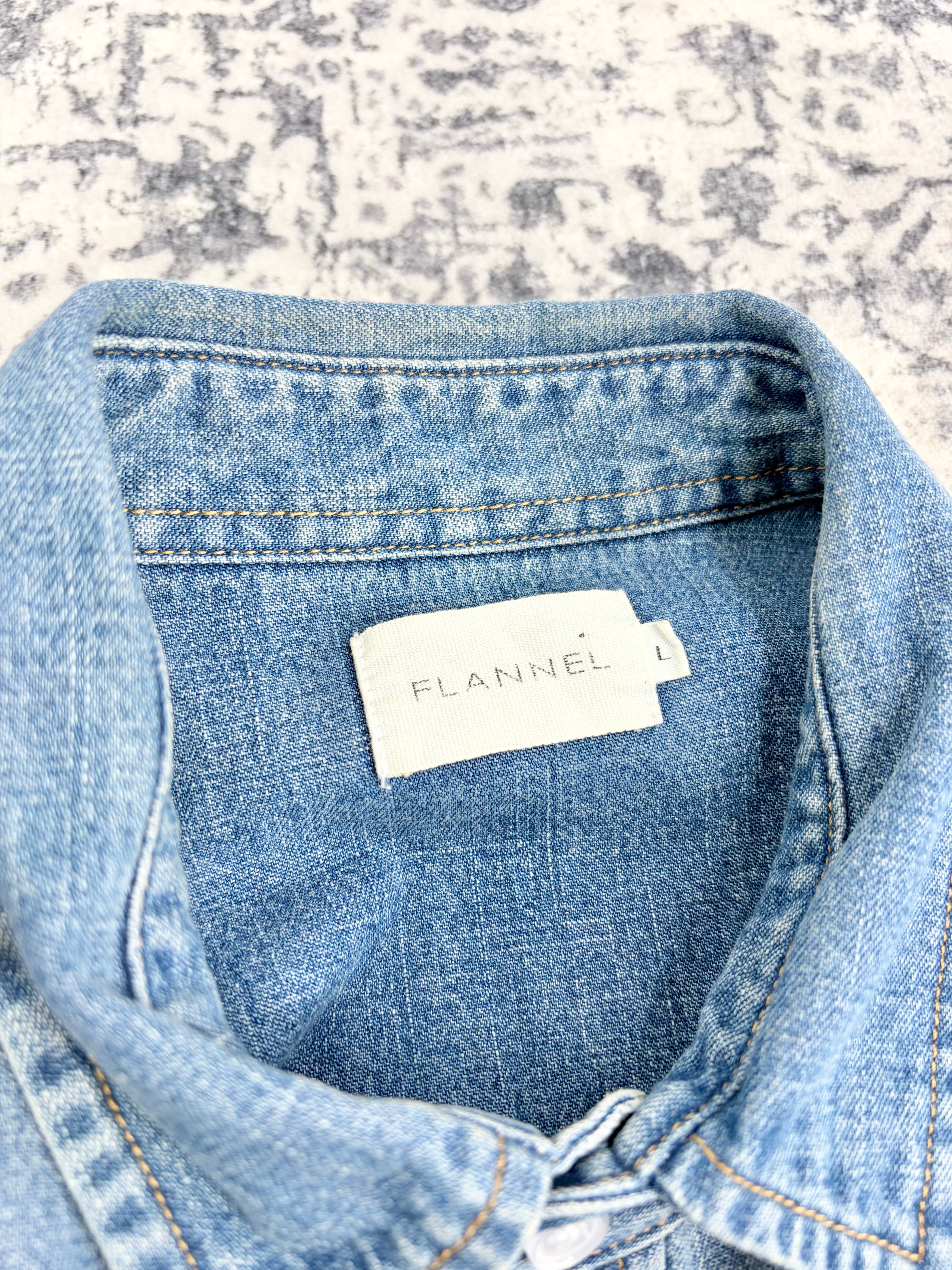 Flannel Blue Denim Shirt - AU12