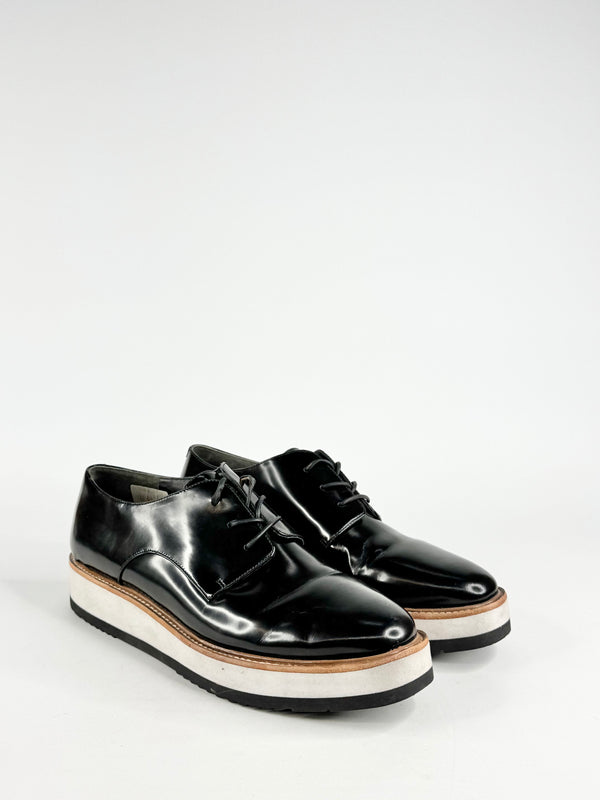 Vince Black Leather 'Reed' Lace Ups - EU38