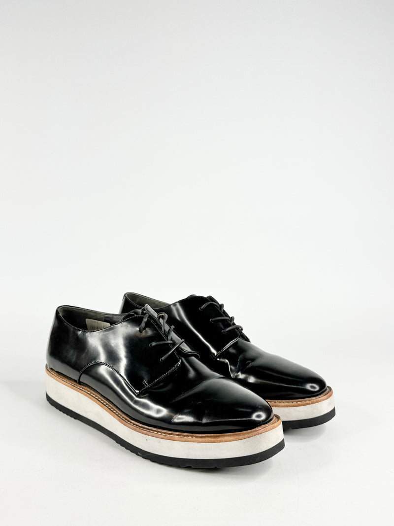 Vince Black Leather 'Reed' Lace Ups - EU38