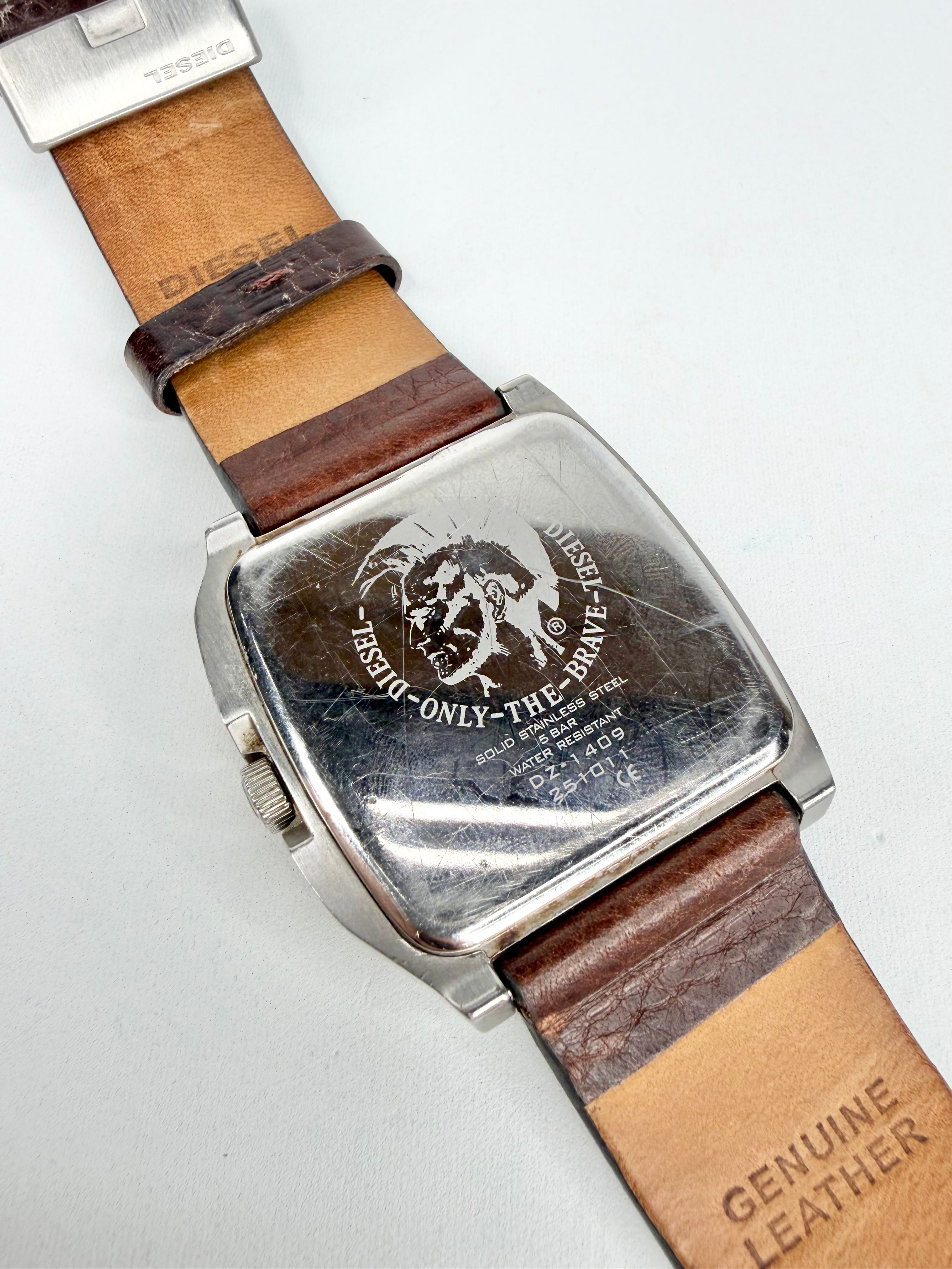Diesel Industrial Retro Look Square Watch