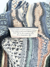 Geccu Australia Blue & Grey 3D Merino Wool Zippered Hoodie - S