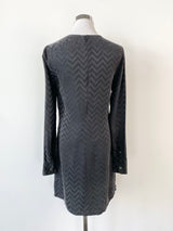 Equipment Femme Black Silk Zig Zag Tunic - AU8