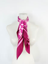 Coach Deep Pink Silk Monogram Scarf