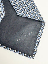Boss Hugo Boss Periwinkle & White Square Patterned Silk Tie