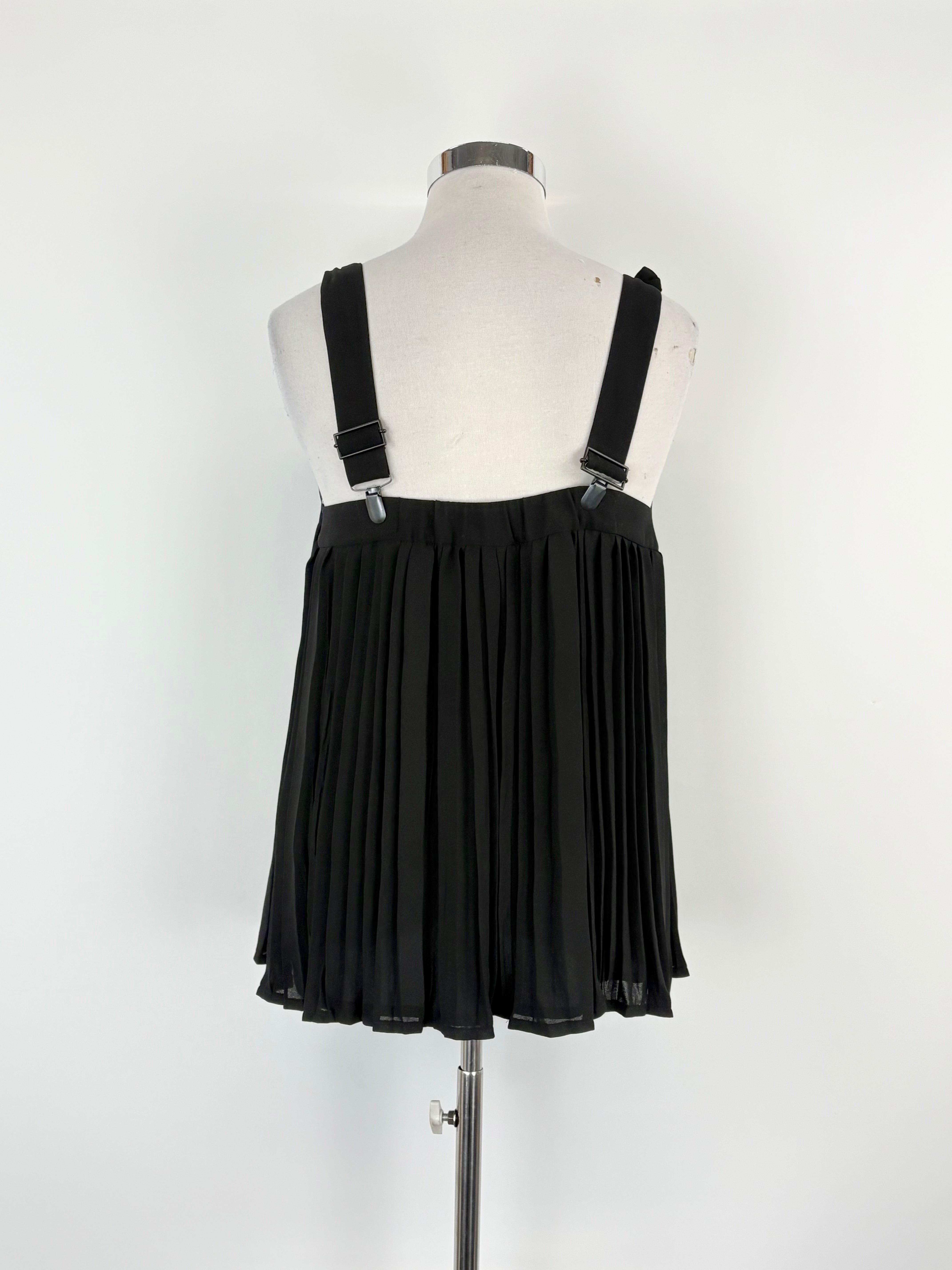 Annette Görtz Black Pleated Strappy Top - AU10/12