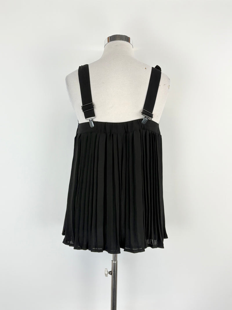 Annette Görtz Black Pleated Strappy Top - AU10/12