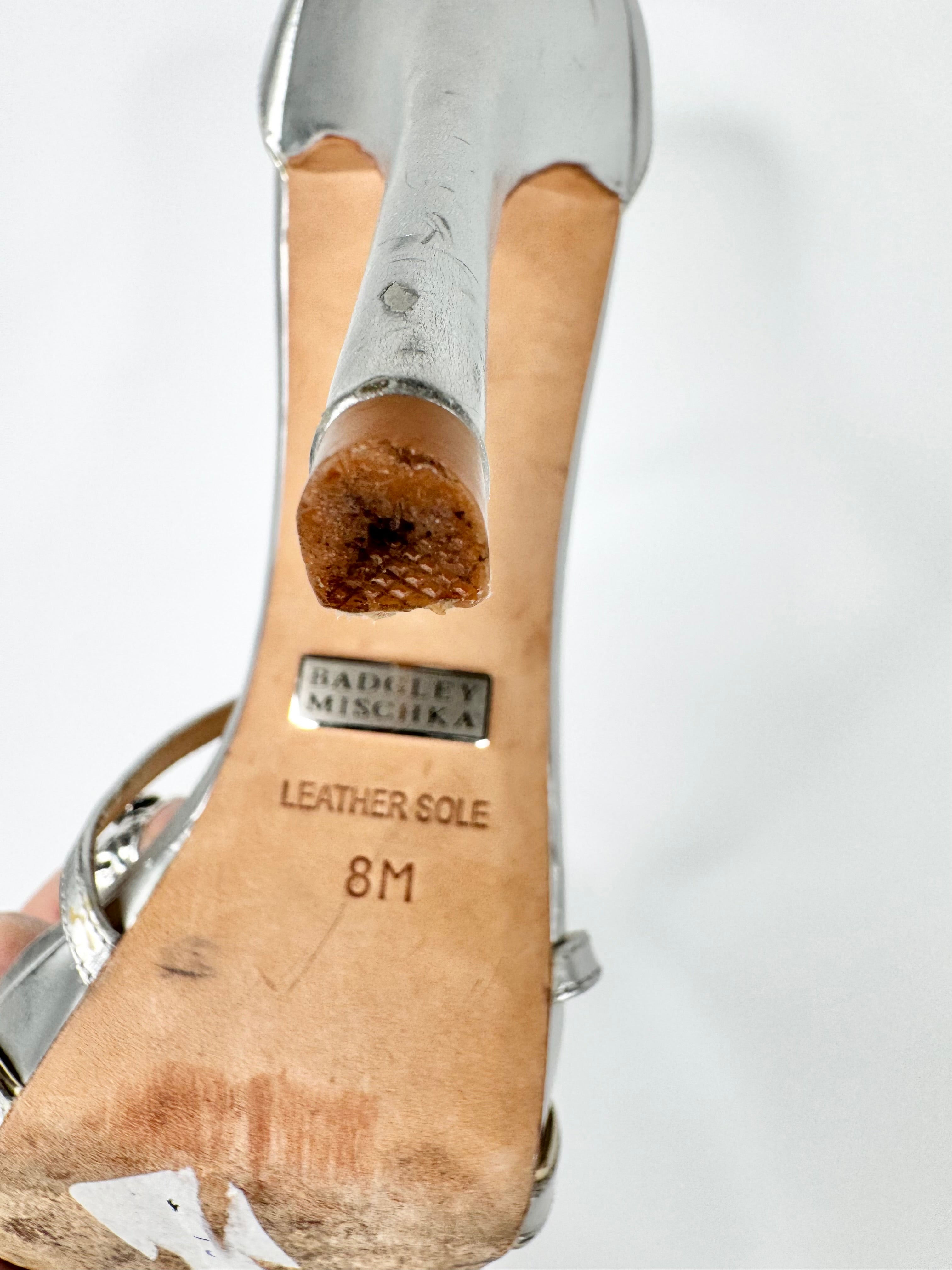 Mischka Badgley Silvery Strappy Stilettos - EU39