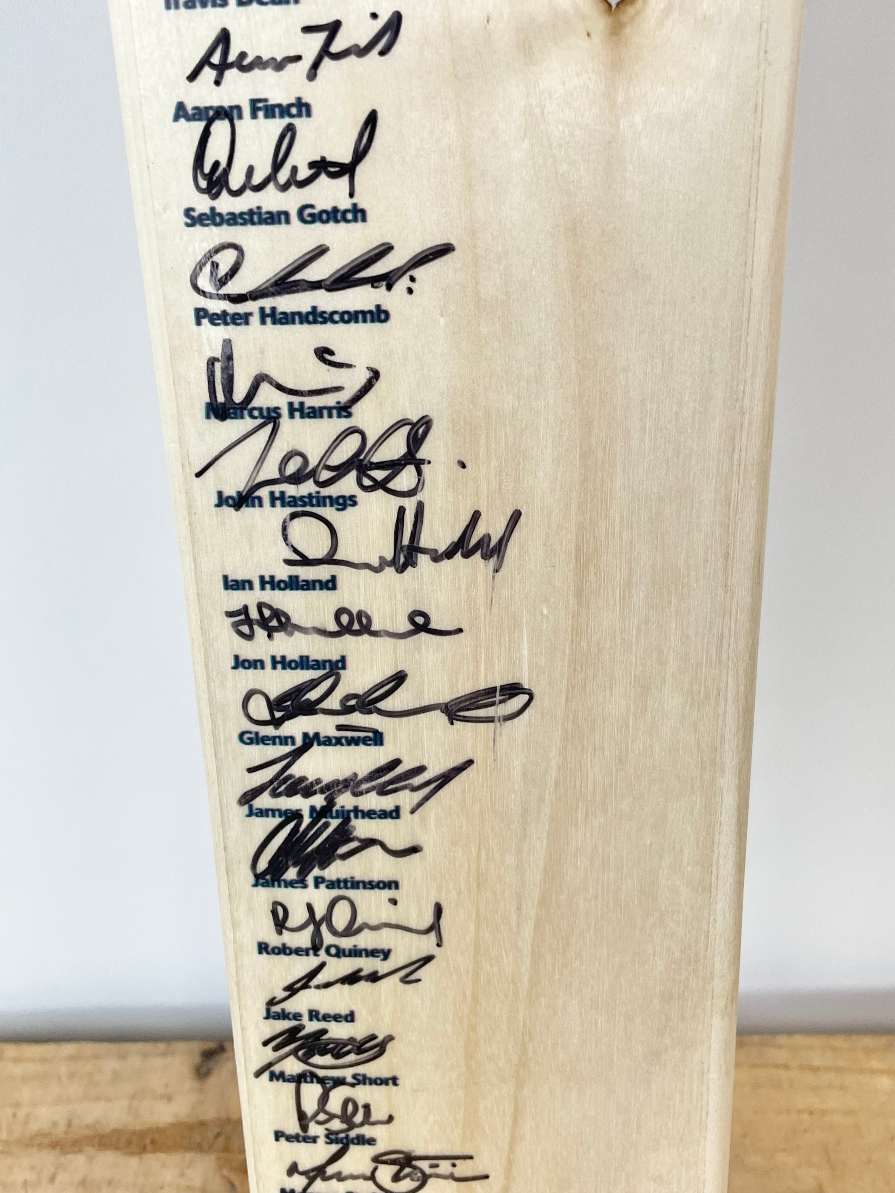 Signed Victorian Bushrangers 2016-17 Season Cricket Bat