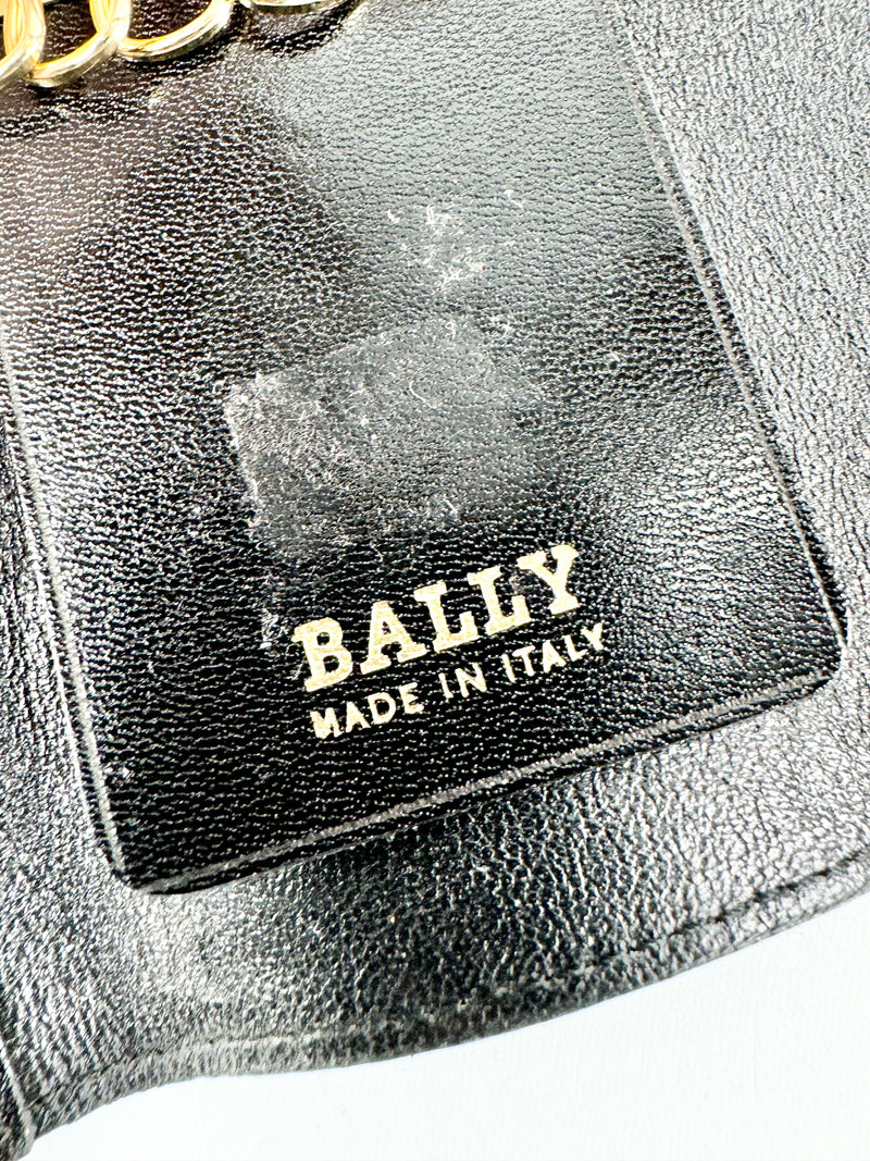 Bally Black Leather Key Holder