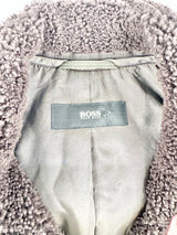 Boss Hugo Boss Deep Green Shearling Collar Coat - 50