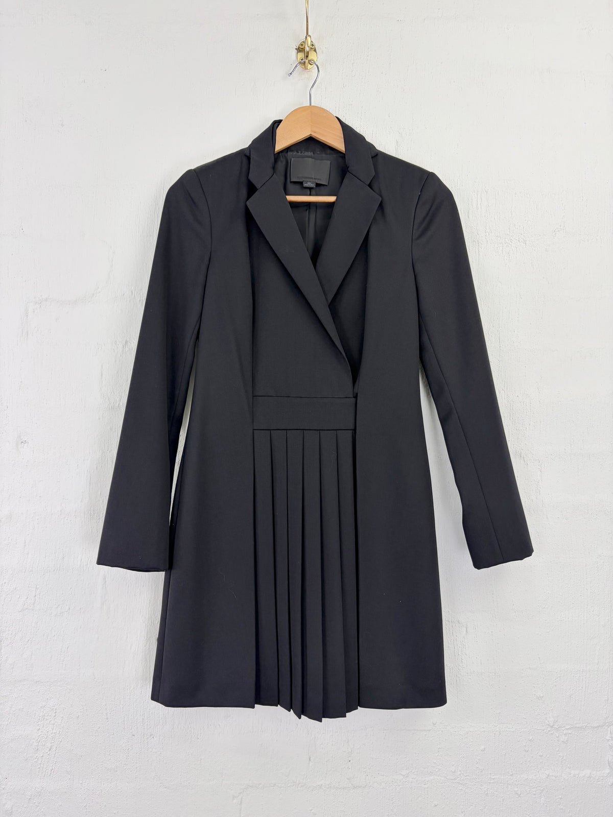 Alexander Wang Black Pleated Blazer Mini Dress - AU8