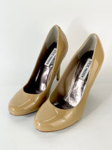 Steve Madden Champagne Patent Leather Pumps - 8.5