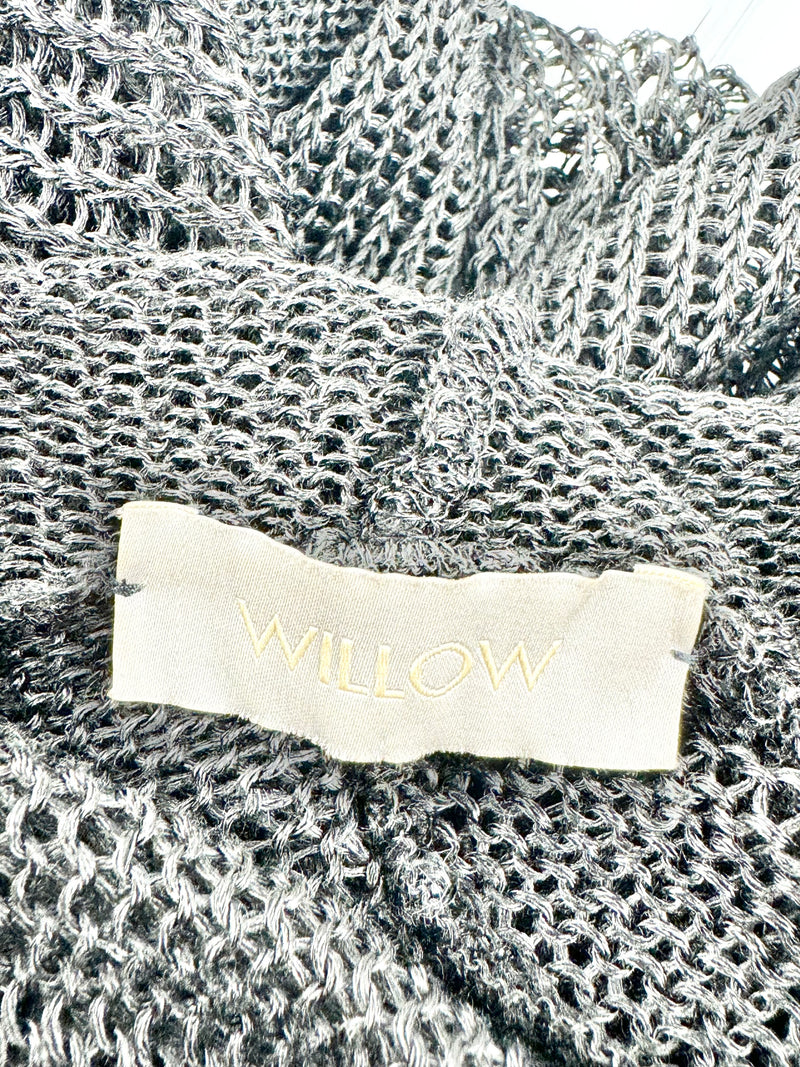 Willow Black Loose Knit Cardigan - AU10/12