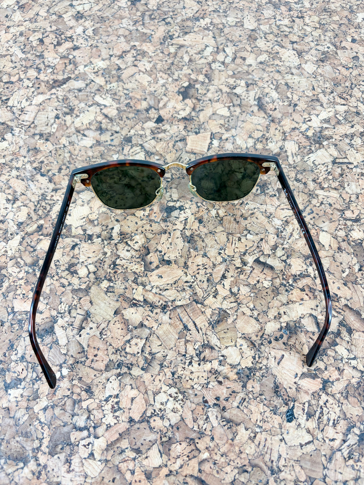 Ray-Ban Tortoiseshell & Gold 'Clubmaster' Sunglasses