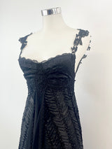 Kitten D'Amour Black Roses Embroidered Gown - AU8