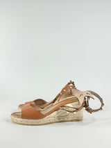 Bianca Buccheri Burnt Caramel Studded Espadrilles - EU38