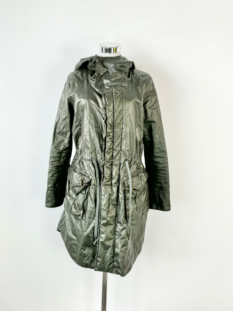 G-Star Raw Crocodile Green 'Legion' Linen Parka - XS