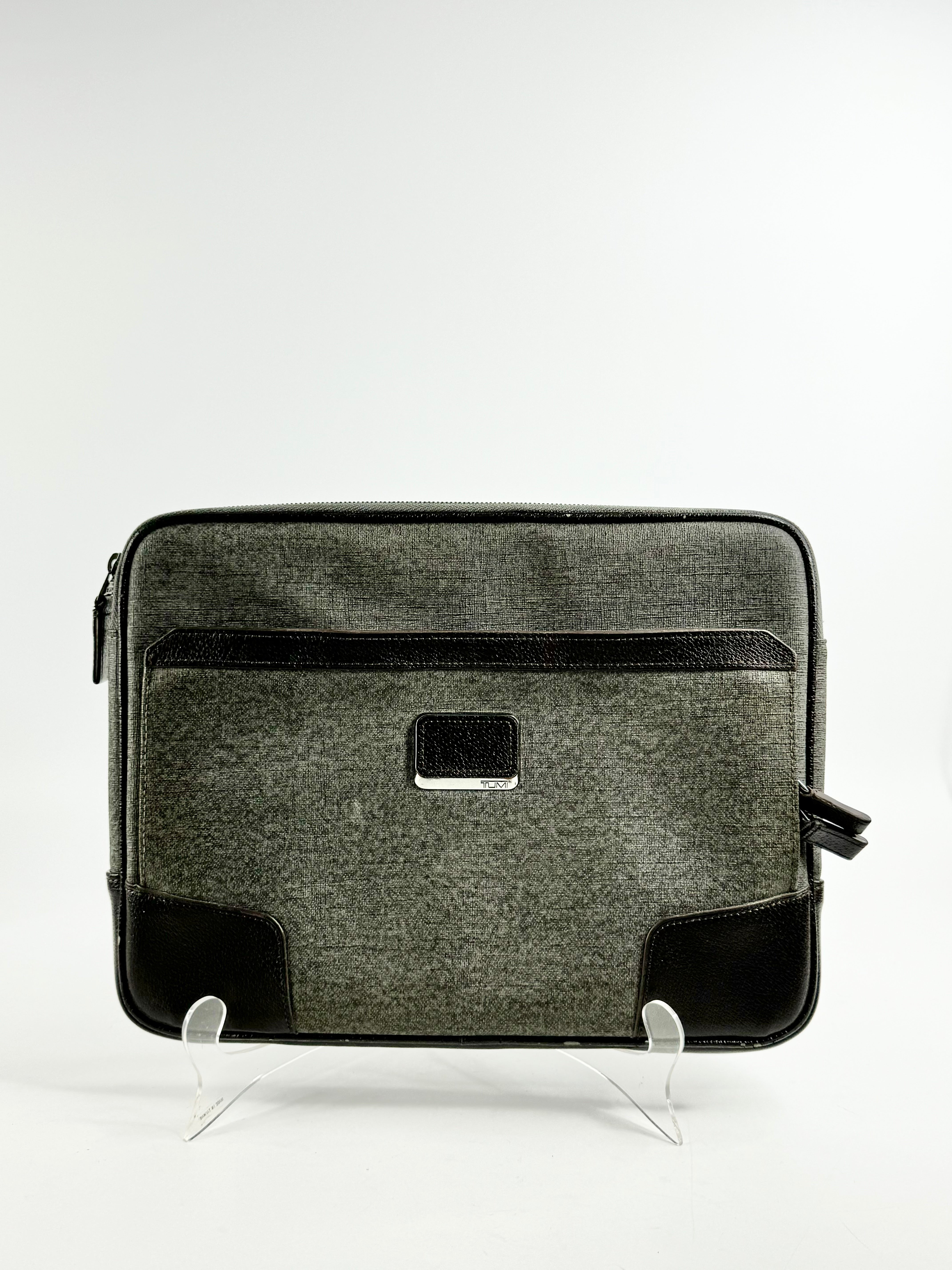 Tumi Black & Brown Fabric & Leather Laptop Case