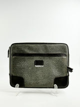 Tumi Black & Brown Fabric & Leather Laptop Case