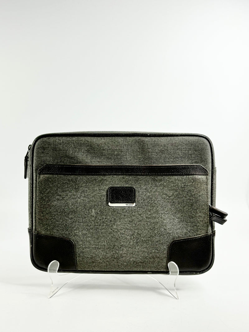 Tumi Black & Brown Fabric & Leather Laptop Case