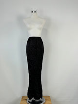 Jean Jones Black Crinkle Maxi Skirt - AU10