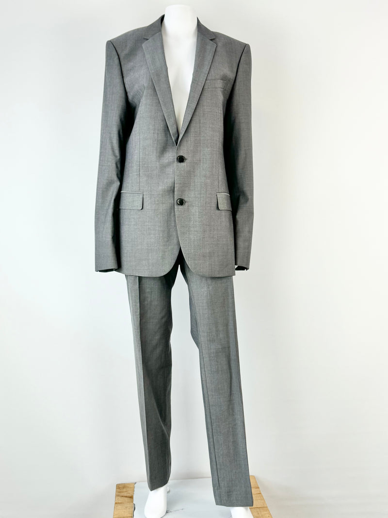 Hugo Boss Grey Wool & Mohair Blend Suit - 40