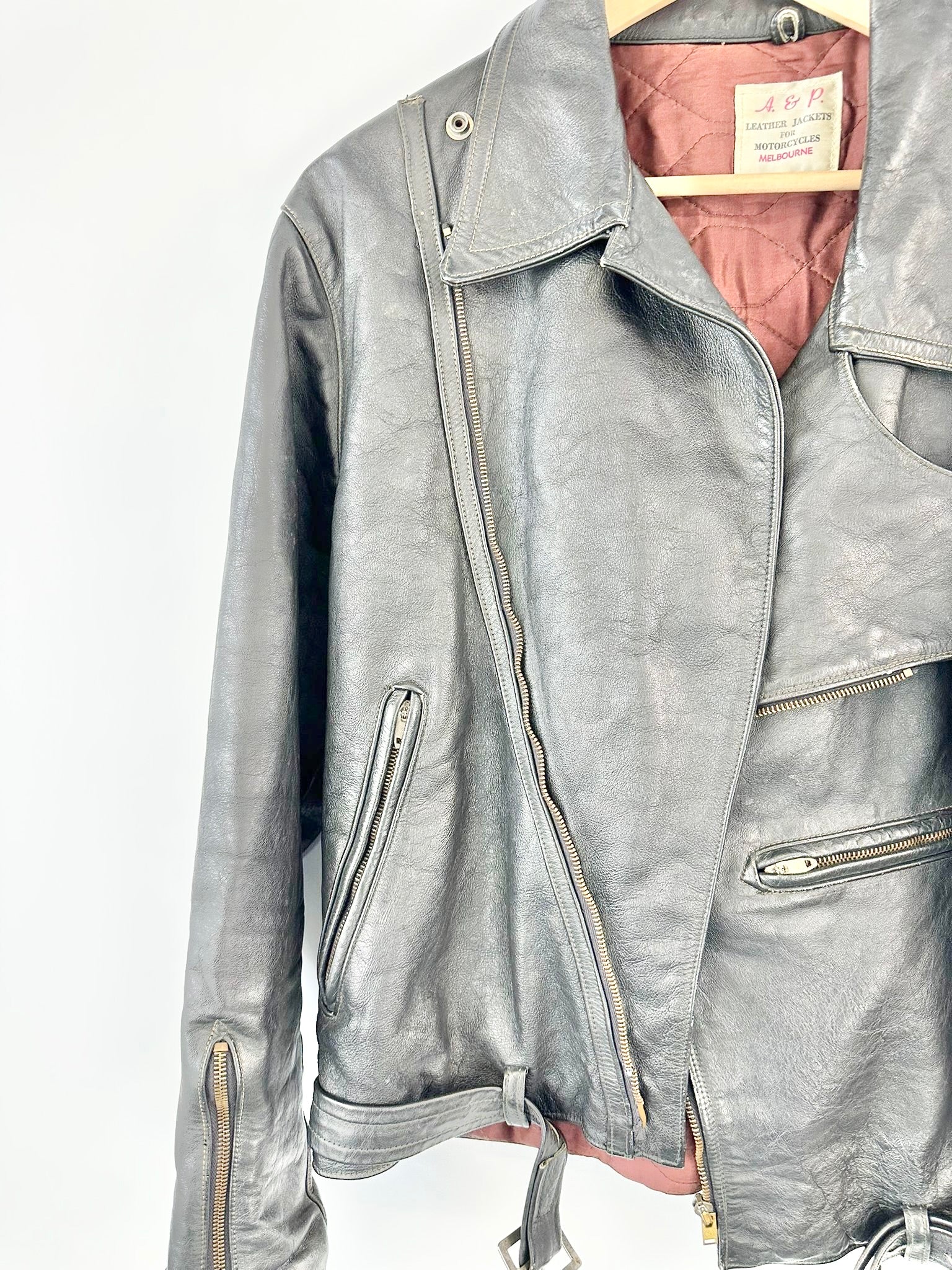 MFW Black Biker Jacket - L