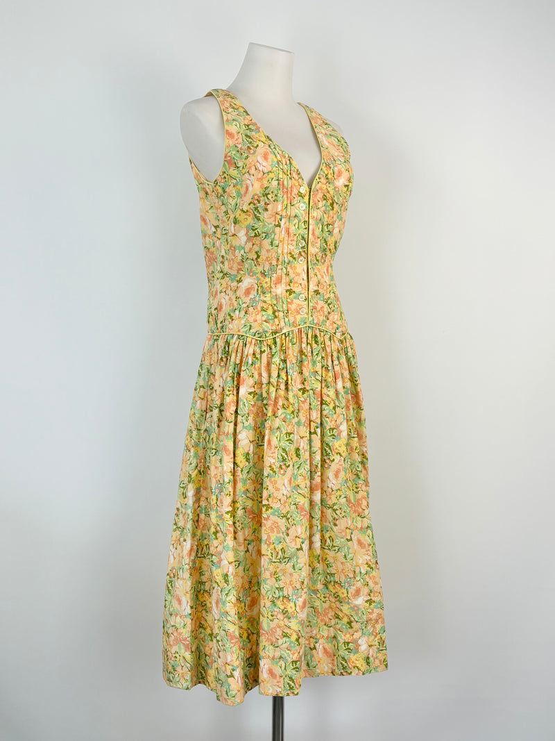 Trent Nathan Vintage Summer-Florals Sleeveless Dress - AU10/12