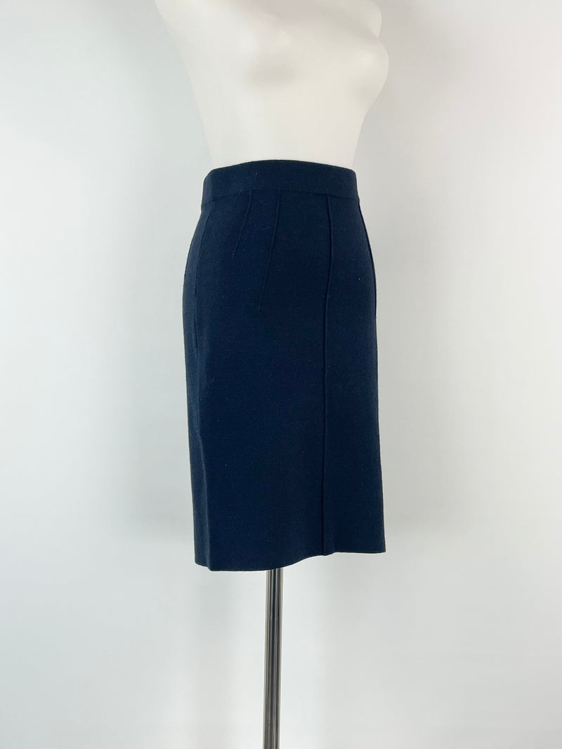 Reiss Black Wool-Blend 'Mallie' Pencil Skirt - AU8