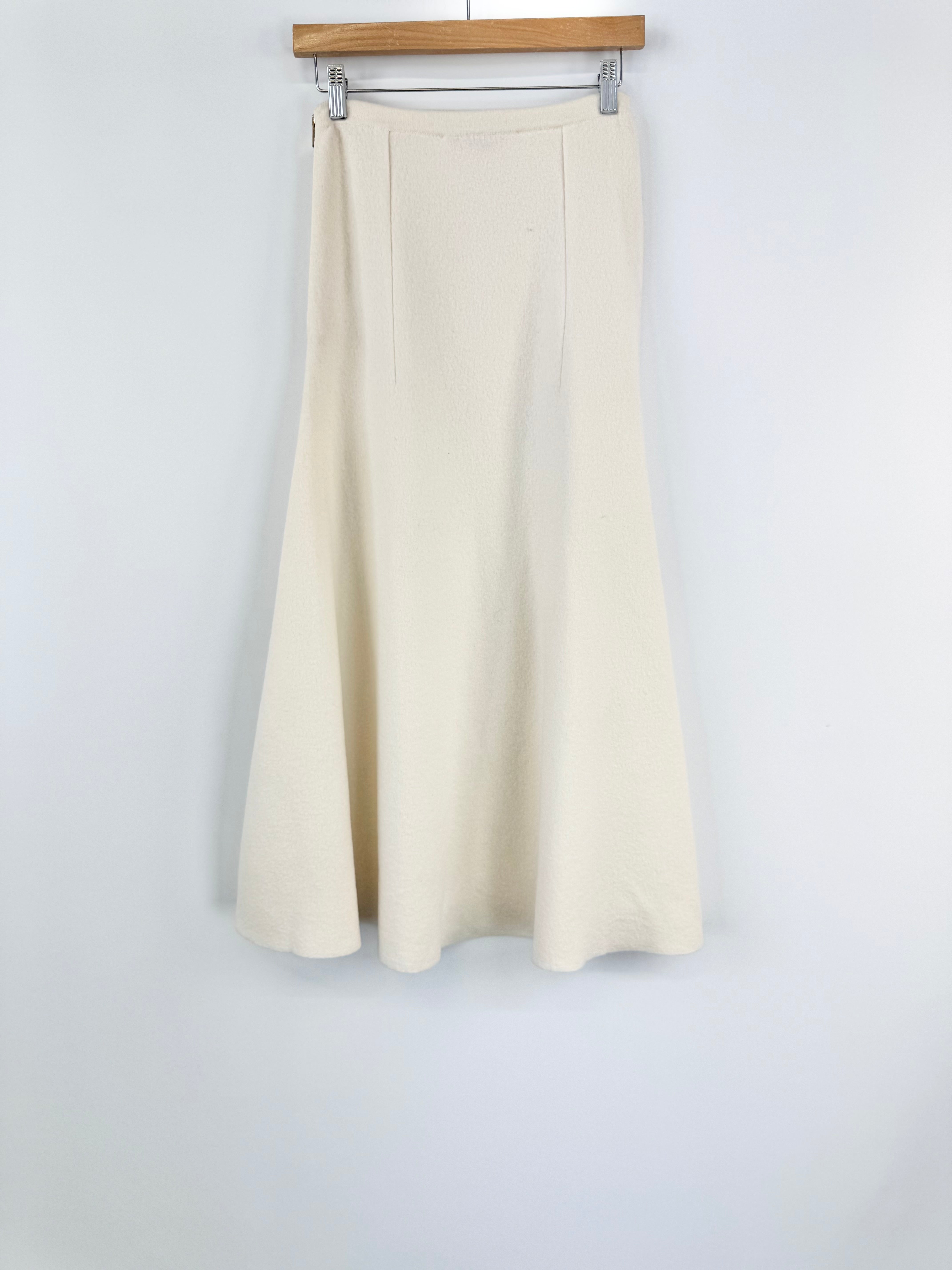 Stella McCartney Vanilla Wool Flared Skirt - AU10
