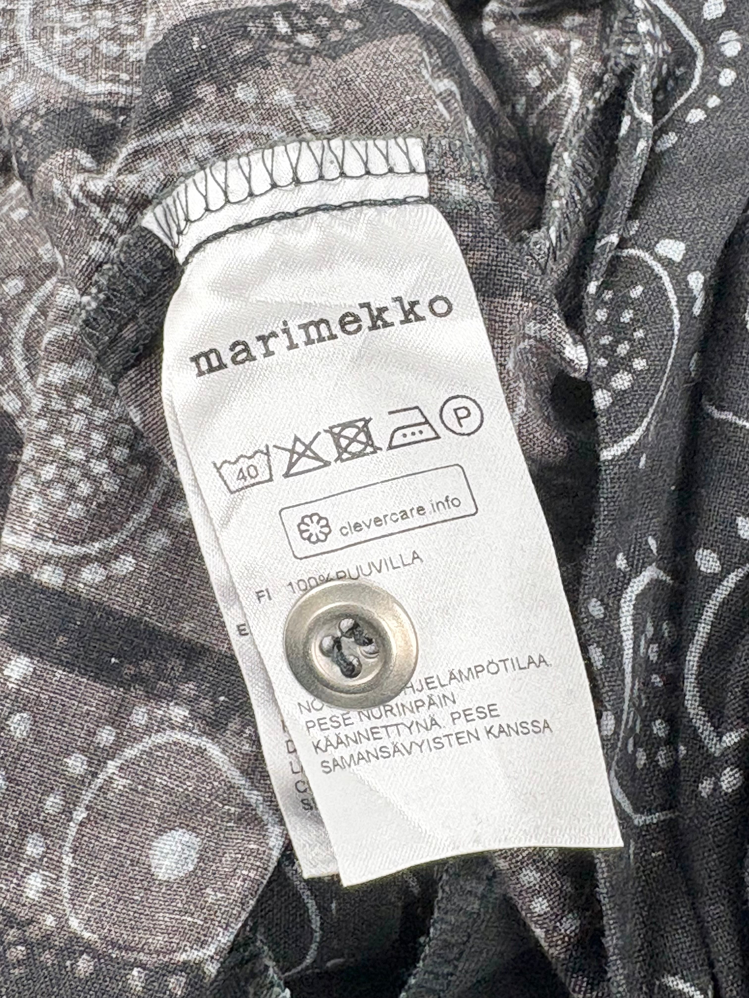 Marimekko Black Iroinentakki Shirt Dress - AU4/6