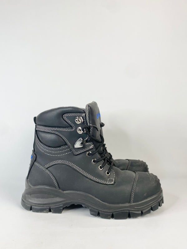 Blundstone 997 Black Leather Water-Resistant Safety Cap Safety Boots - 8