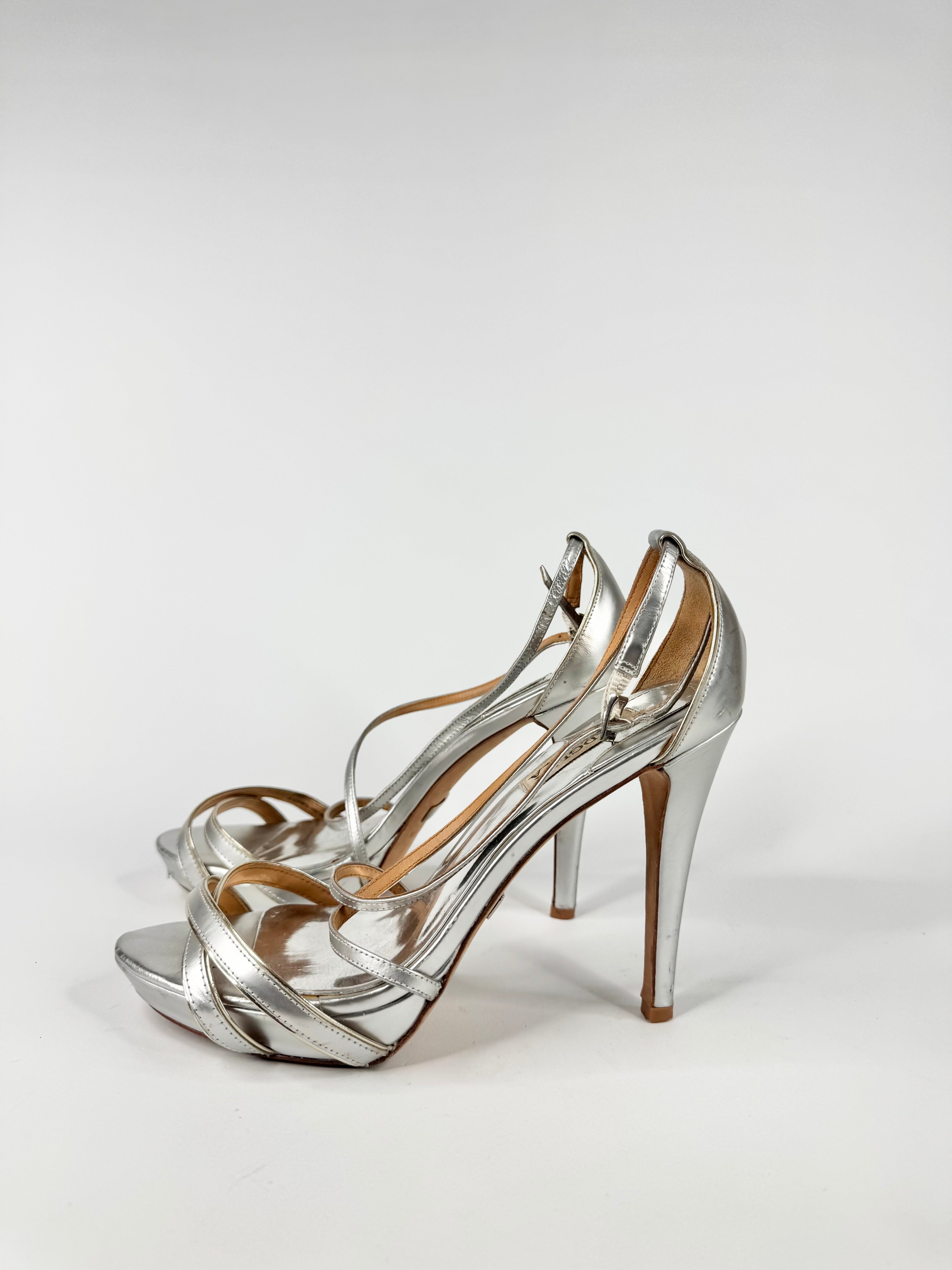 Mischka Badgley Silvery Strappy Stilettos - EU39