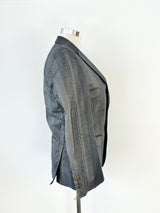 Kenzo Charcoal Grey Striped Blazer - 52