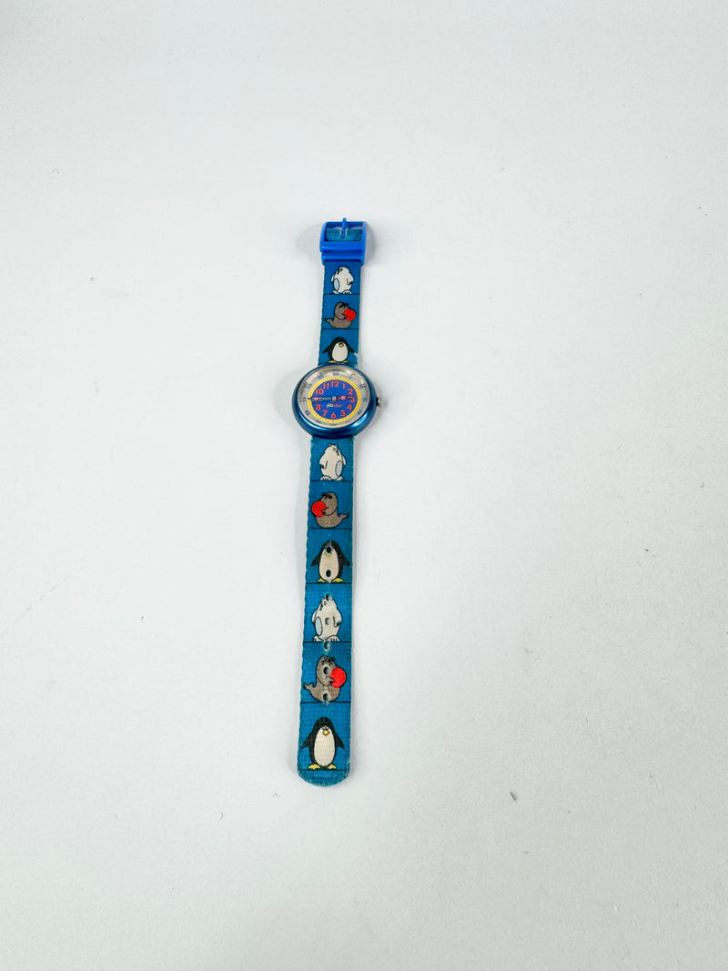 Vintage Flik Flak Blue Swiss Made Children's Watch